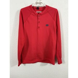 Vintage Patagonia Shirt Mens Medium Red Capilene Henley Thermal Made in‎ USA 90s